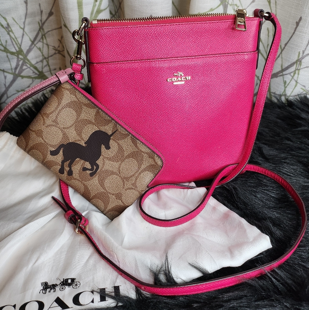 COACH pebble leather crossbody.